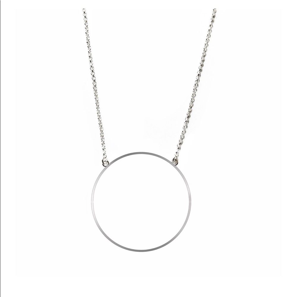 Silver circle necklace Lele Sadoughi!!